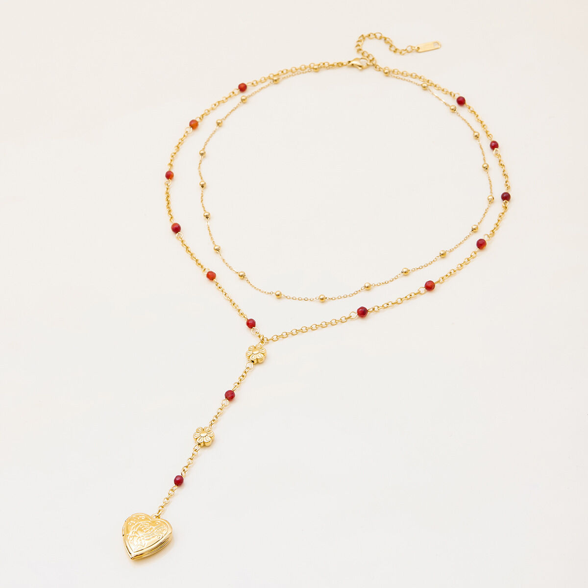 1 Piece Sophisticated Heart Stainless Steel Waterproof Gold Color Women's Layered Necklaces h5Picture7