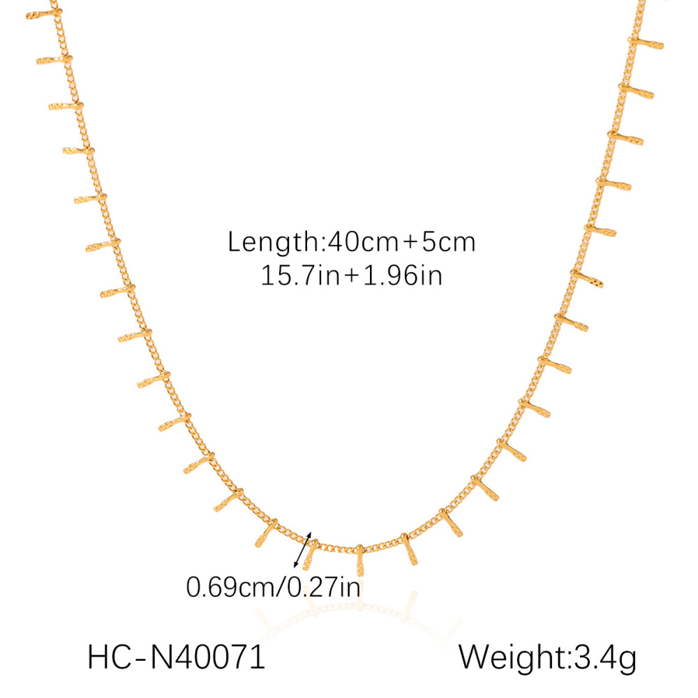 1 Pair Simple Series Daily Cross Stainless Steel Waterproof   Gold Color  Women's Chain Necklaces Picture2