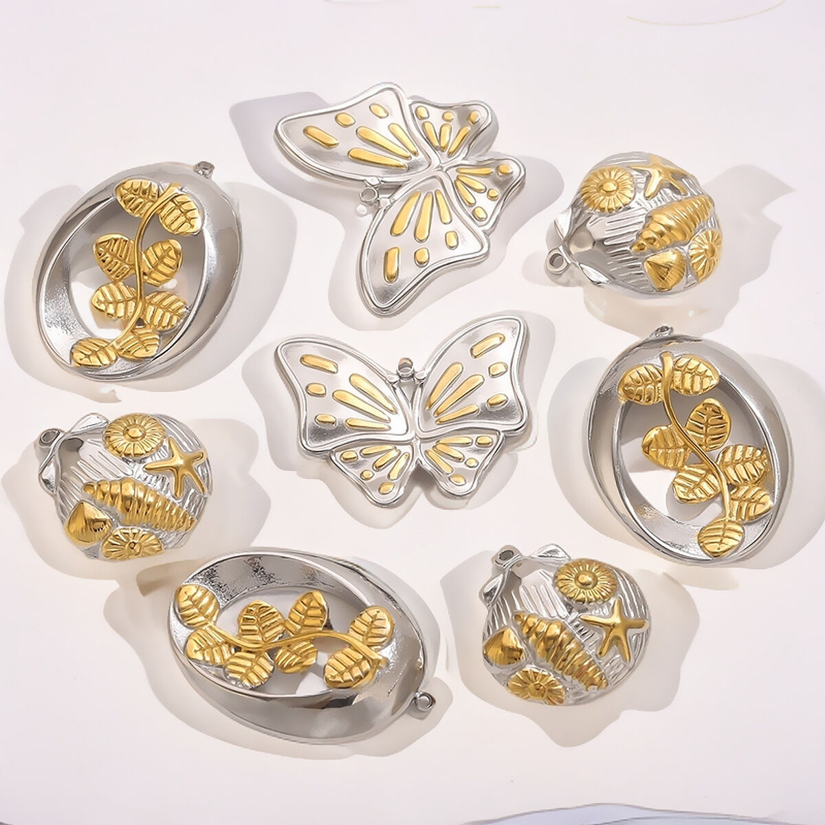 1 Piece Luxurious Series Butterfly Stainless Steel Waterproof Women's Pendants