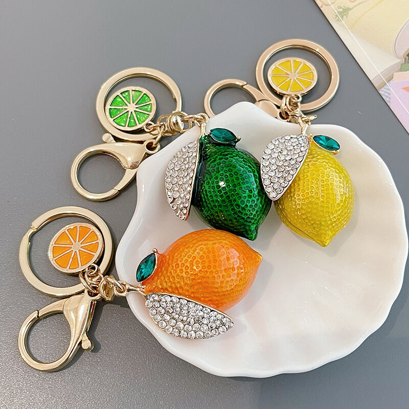 1 Piece Lemon Alloy Keychain 2
