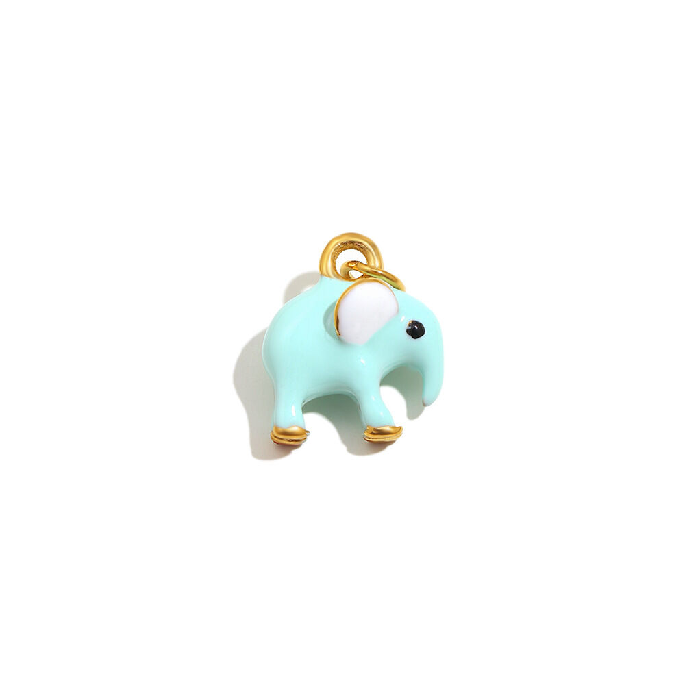 Oil Dripping Elephant Pendant-Gold-2 Picture20