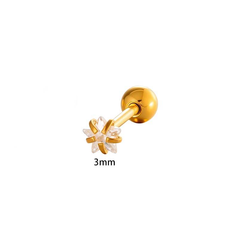 1 Piece Simple Heart Stainless Steel Waterproof Zircon Women's Piercings Earrings Picture2