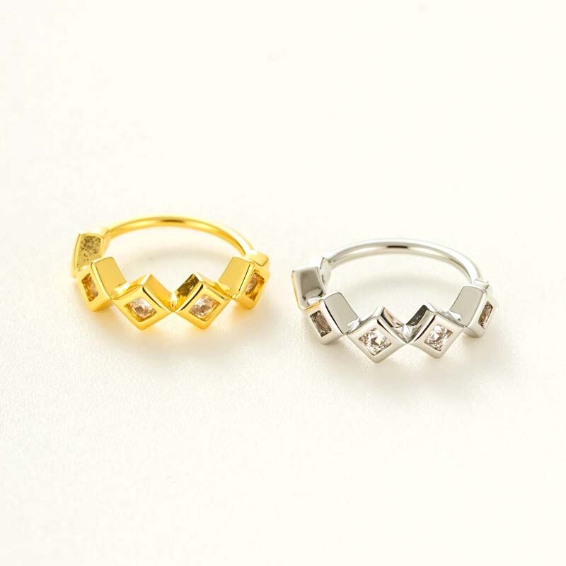 1 Piece Geometric Copper Gold Color Zircon Women's Nose Stud h5 Picture9