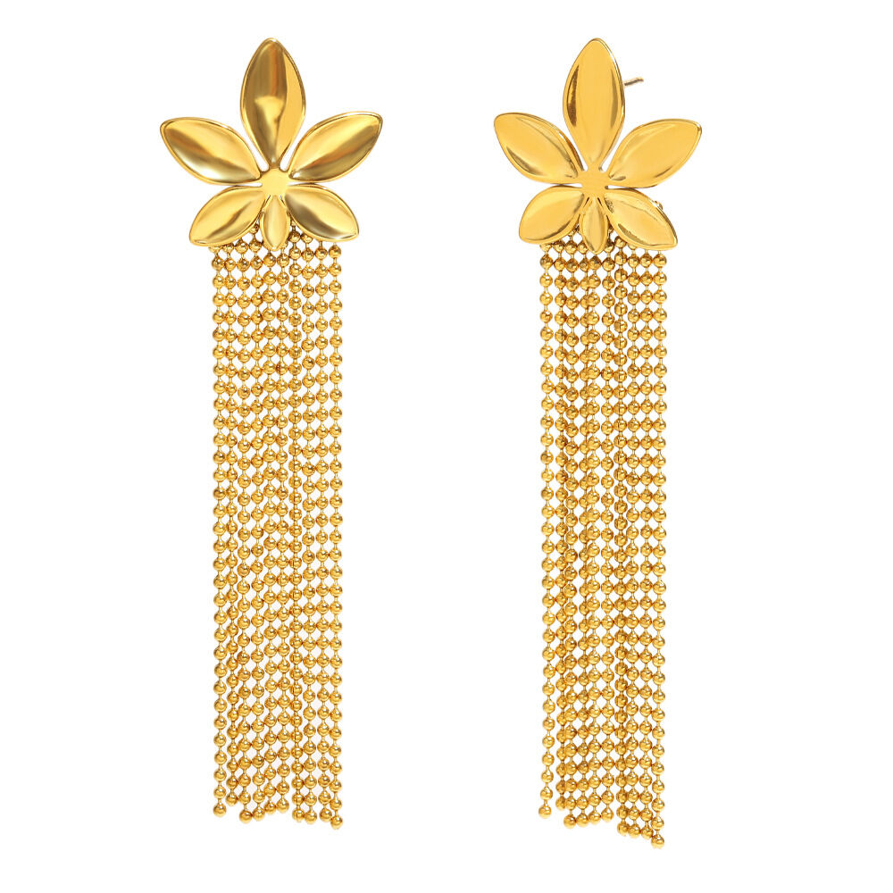 1 Pair Flower Tassels Women's Dangle Earrings 