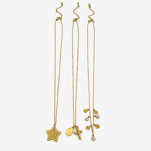 Collana con ciondolo a croce in acciaio inossidabile impermeabile color oro da 1 pezzo h5 Immagine6