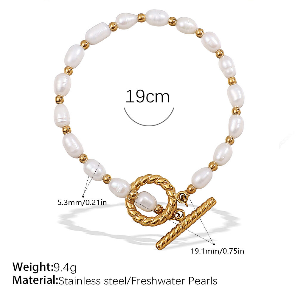 SL232G Süßwasserperlenarmband 