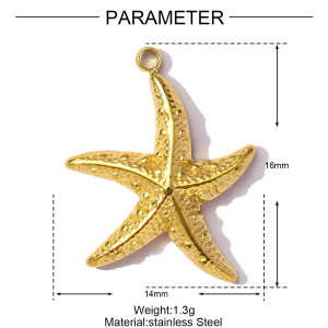 1 Piece Luxurious Series Diy Crab Stainless Steel Waterproof Gold Color Women's Pendants h5 Picture2