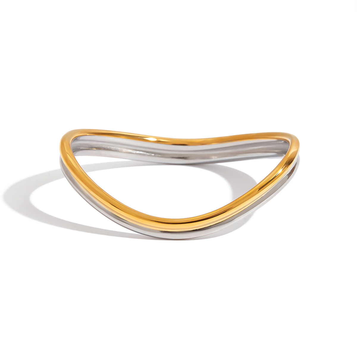 1 Piece Classic Irregular Stainless Steel Waterproof Women's Bangles h5 