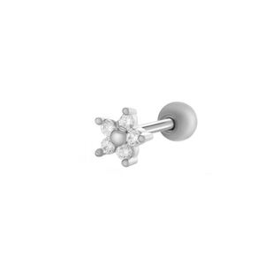 1 Piece Copper Gold Color Zircon Piercings Earrings h5