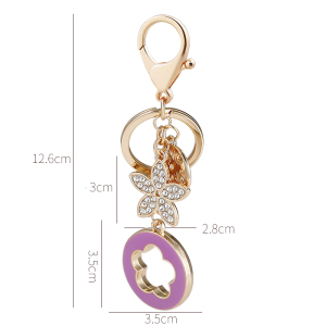 1 Piece Flower Alloy Keychain h5 Picture2