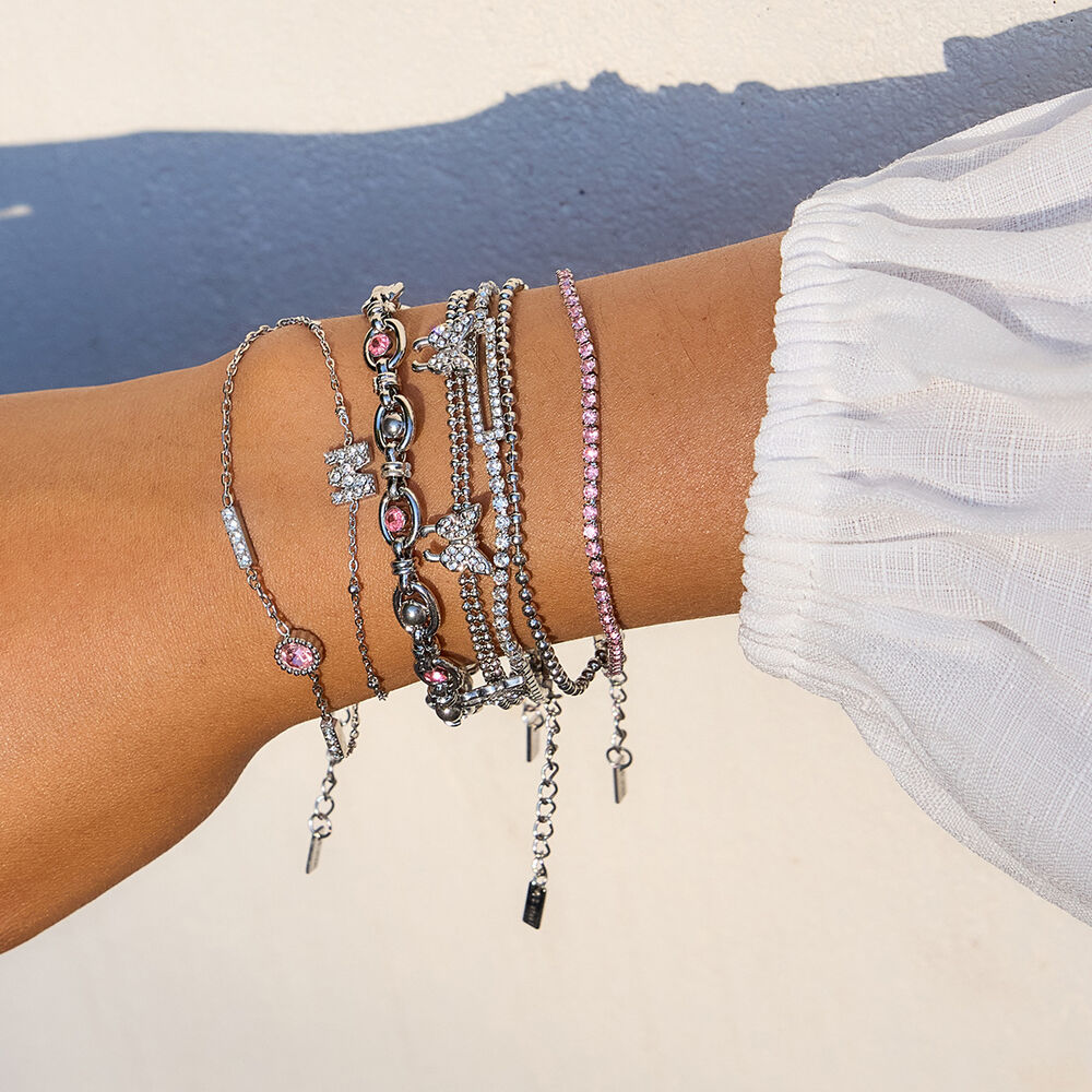 1 Piece Luxurious Series Cute Letter Stainless Steel Waterproof Women's Chain Bracelets Picture6