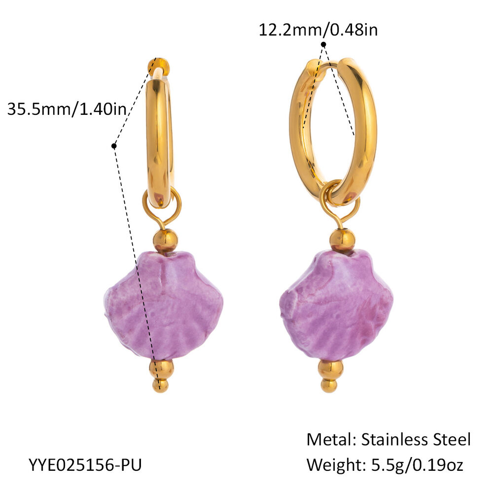 1 paire de boucles d'oreilles pendantes en acier inoxydable en forme de poisson mignon