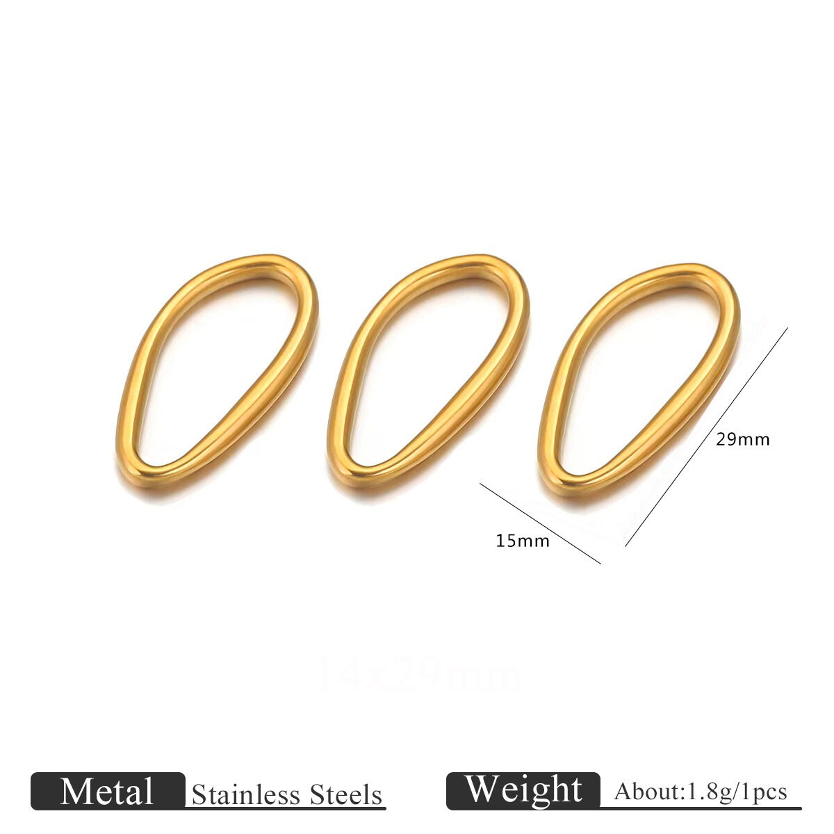 Gold Shaped Frame-Large Size 15*29Mm Picture5