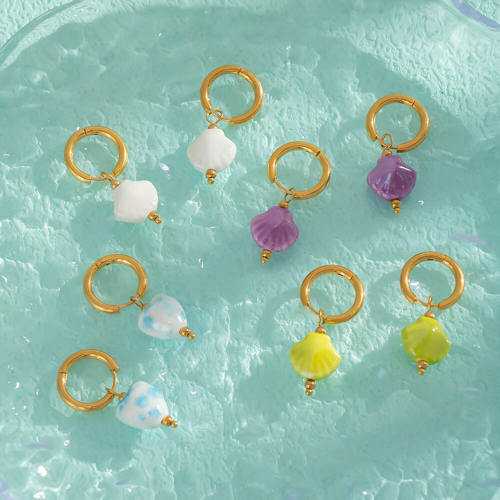 1 paire de boucles d'oreilles pendantes en acier inoxydable en forme de poisson mignon Image4