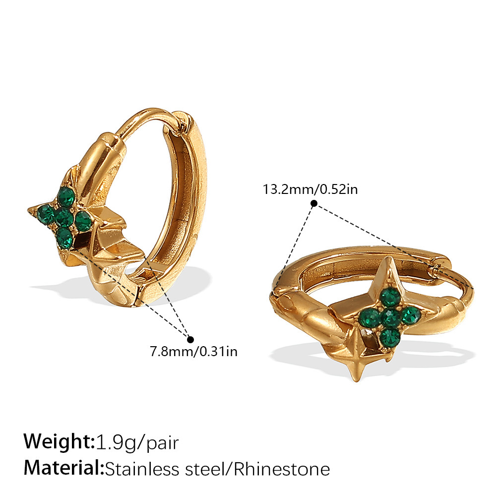 Stainless Steel Waterproof Gold Color Hoop Earrings h5Picture2