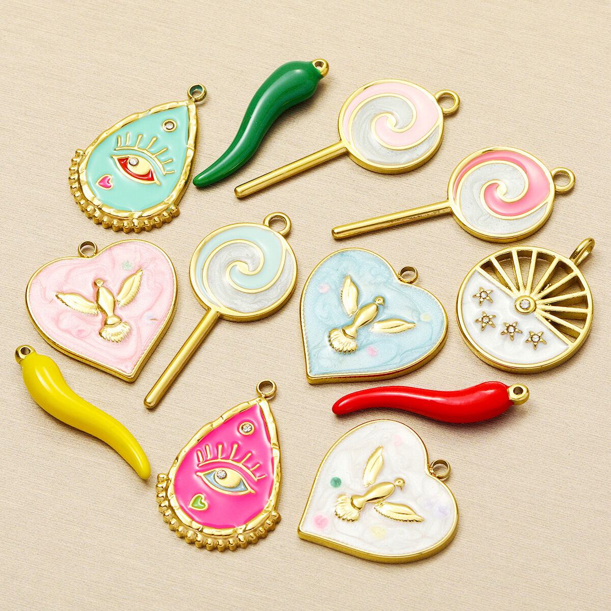 1 Piece Simple Series DIY Droplet Stainless Steel Waterproof Gold Color Women's Pendants h5 Picture4