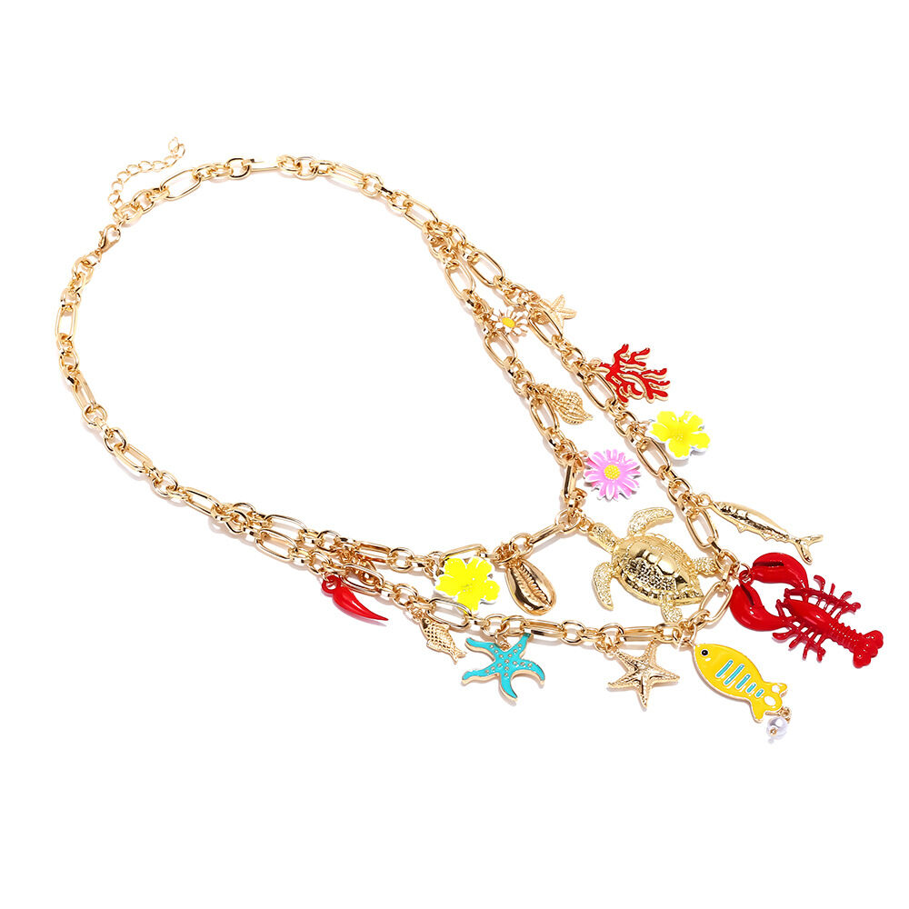 1 Piece Oceanic Alloy Layered Necklace 2