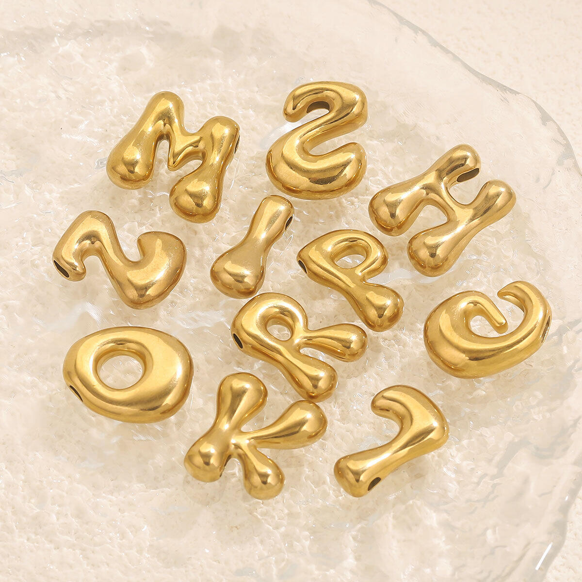 1 Piece DIY Letter Stainless Steel Waterproof Women's Pendants 2
