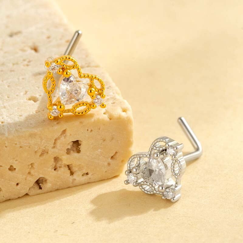 1 Piece Copper Gold Color Zircon Nose Stud h5Picture4