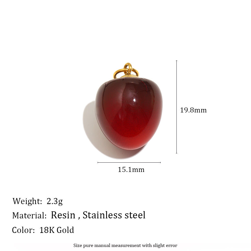 Resin Apple Pendant-Gold-2 Picture6