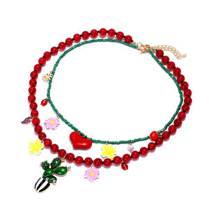 1 set di collane di perline a forma di fiore h5 Immagine2