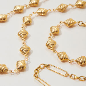 1 Stück Einfaches Croissant-Armband aus Edelstahl, wasserdicht, goldfarben, für Damen h5 Bild2