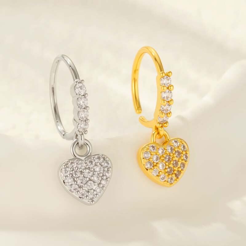 1 Piece Copper Gold Color Zircon  Nose Stud