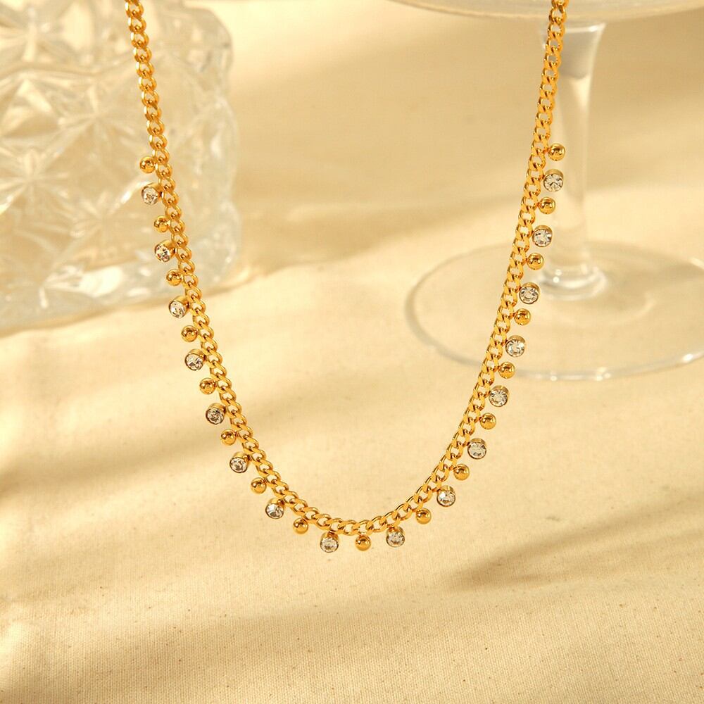 Daily Chain Stainless Steel Waterproof Gold Color Women's Pendant Necklaces Picture2