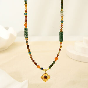 Classic Series Stainless Steel Waterproof Gold Color Women's Pendant Necklaces h5 Picture2
