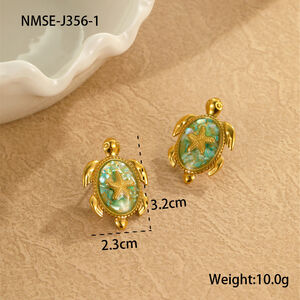 Romantic Series Vacation Animal Stainless Steel Waterproof Women's Stud Earrings h5