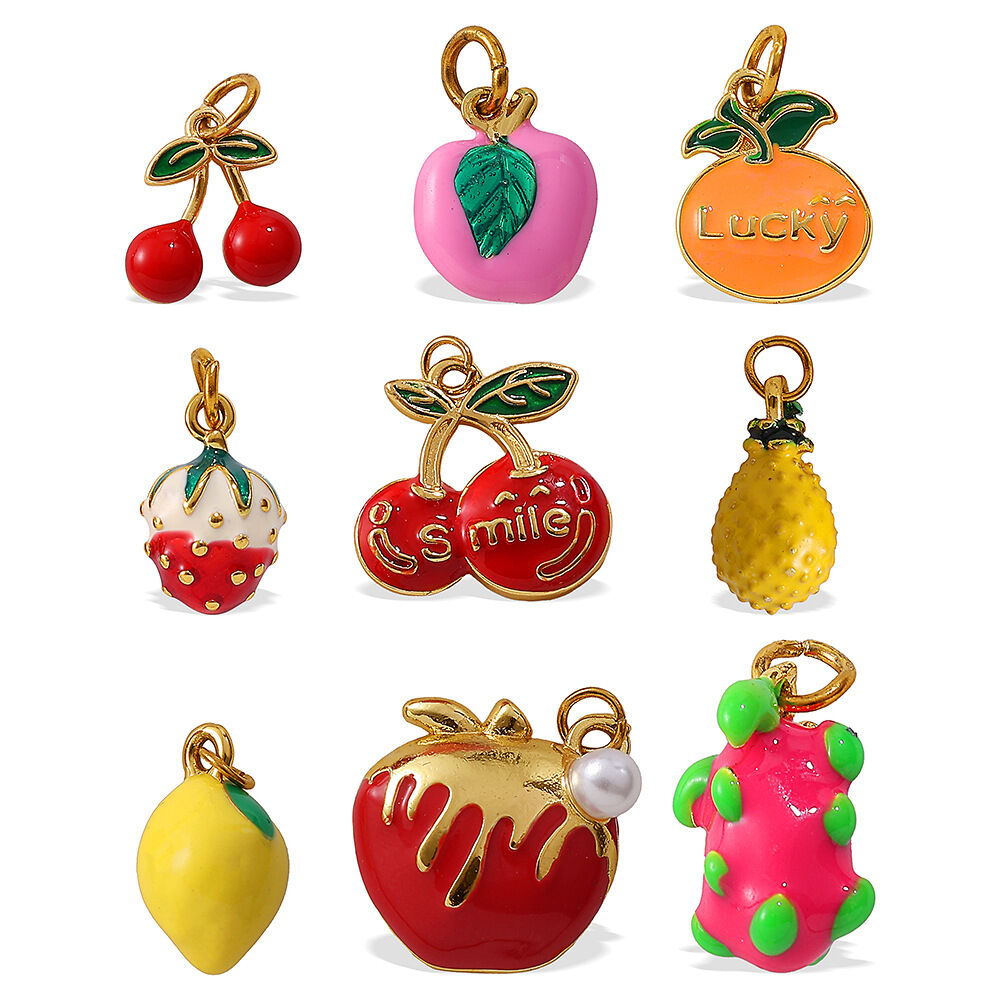 1 Piece Fruit Stainless Steel Waterproof Gold Color DIY Pendant h5Picture5