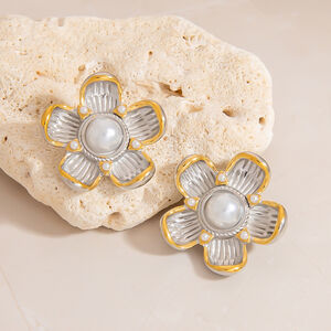 1 Pair Stainless Steel Waterproof Mixed Color Stud Earrings h5 Picture5