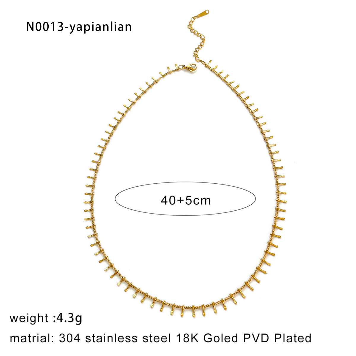 Collana a catena pressata Immagine2