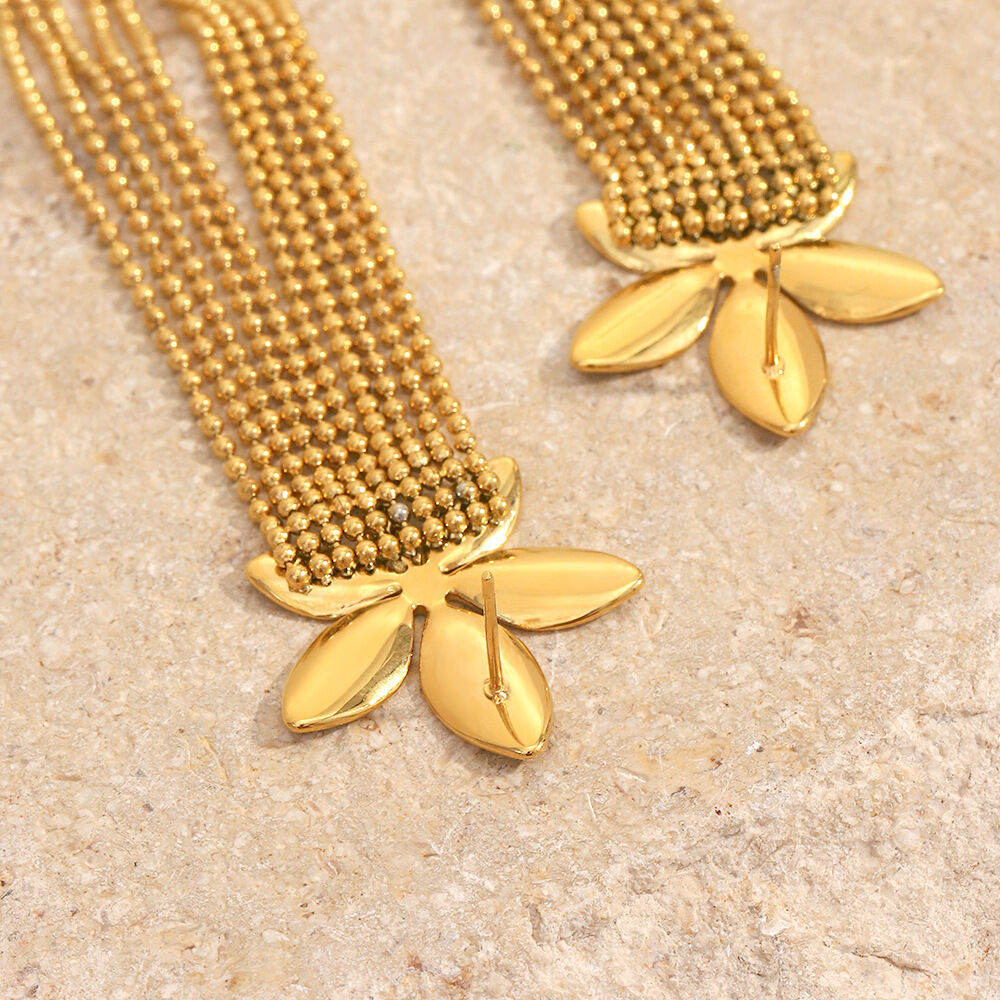 1 Pair Flower Tassels Women's Dangle Earrings h5 Picture3