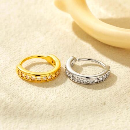 1 Piece Geometric Copper Gold Color Zircon Women's Nose Stud