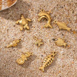 1 Piece Oceanic Stainless Steel Waterproof Gold Color Pendant h5 Picture4