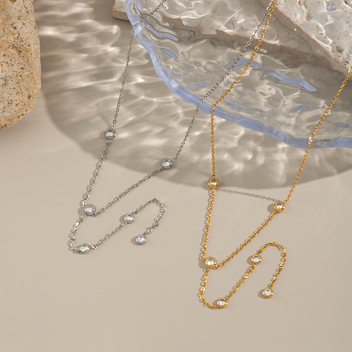 1 Piece Stainless Steel Waterproof Gold Color Pendant Necklace h5 Picture3