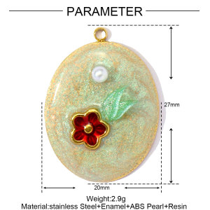 1 Piece Diy Droplet Stainless Steel Waterproof Gold Color Women's Pendants h5 Picture2
