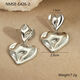 Nmse-E426-2 Steel Color Pleated Earrings Picture5
