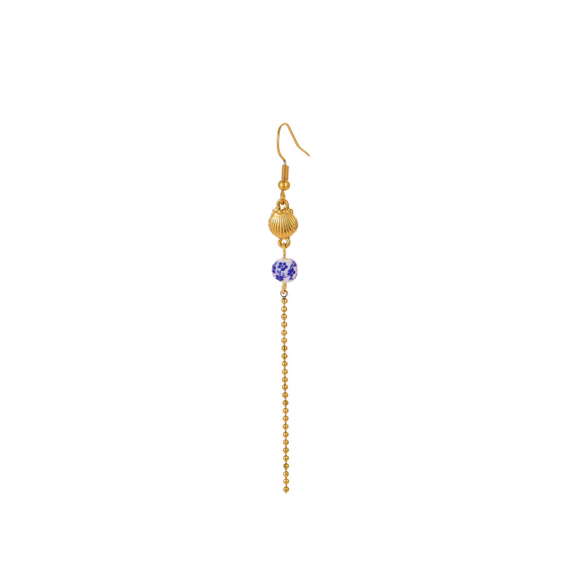 Vacation Geometric Stainless Steel Waterproof  Gold Color Women's Dangle Earrings Picture5