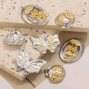 1 Piece Luxurious Series Butterfly Stainless Steel Waterproof Women's Pendants h5 Picture3