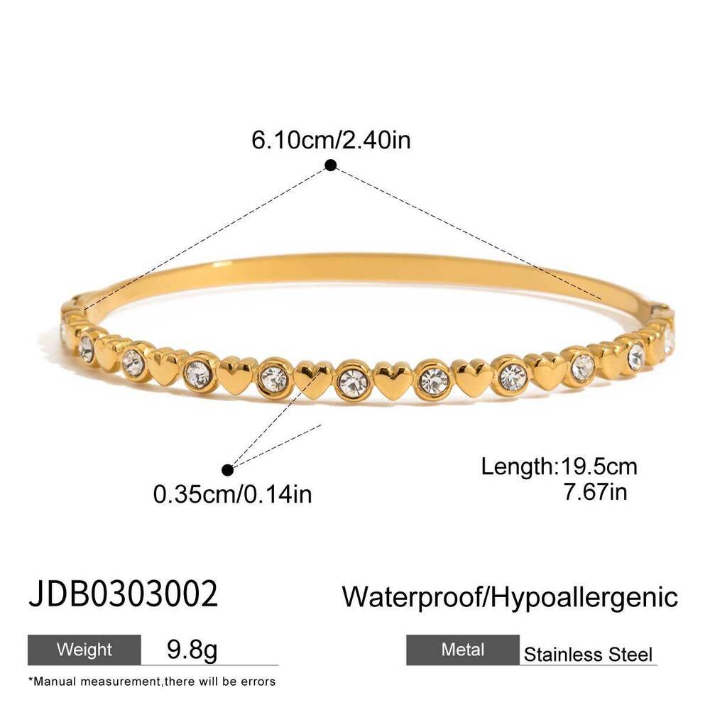 1 Piece Luxurious Series Elegant Butterfly Stainless Steel Waterproof Gold Color Women's Bangles
