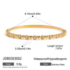 1 Piece Luxurious Series Elegant Butterfly Stainless Steel Waterproof Gold Color Women's Bangles h5