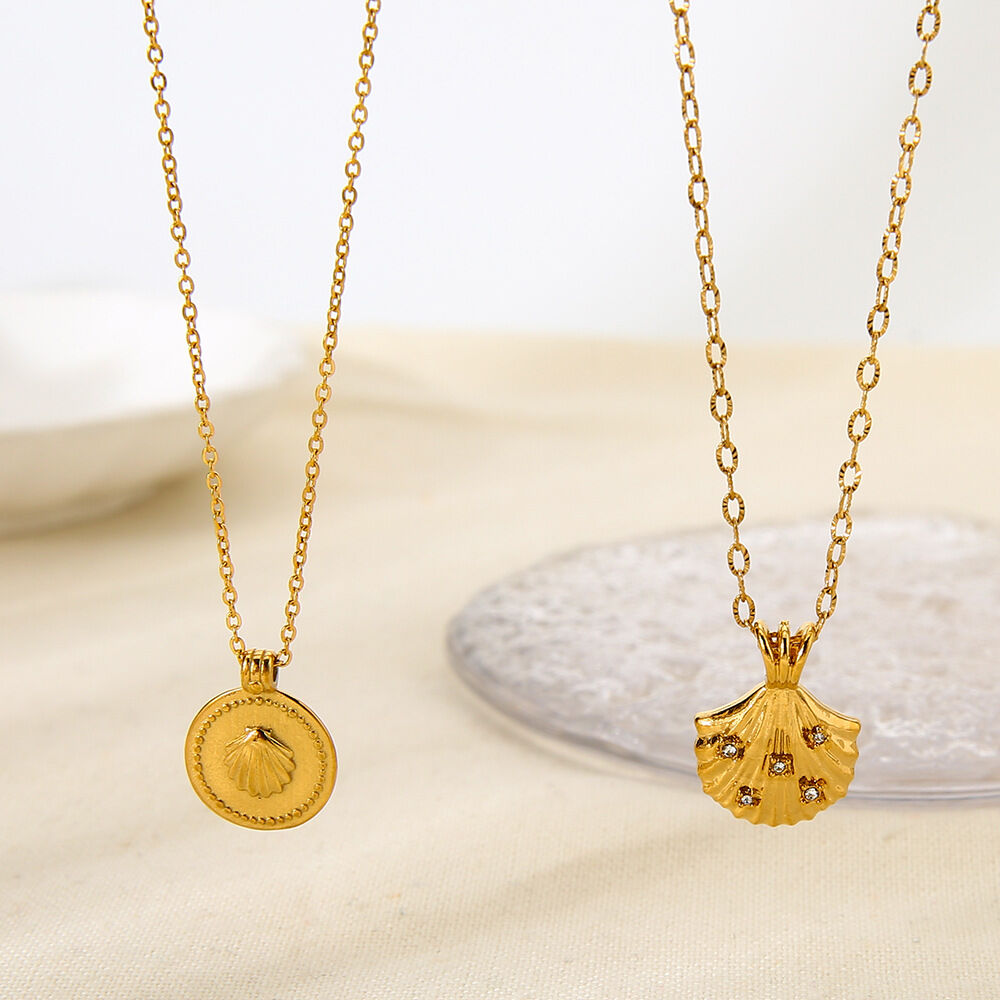 Classic Series Retro Turtle Stainless Steel Waterproof  Gold Color Zircon Unisex Pendant Necklaces 2