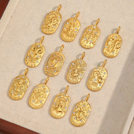 Vintage Classic Constellation Stainless Steel Waterproof DIY Pendants