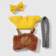 1 Set Of Yellow-Brown Baby Clothes