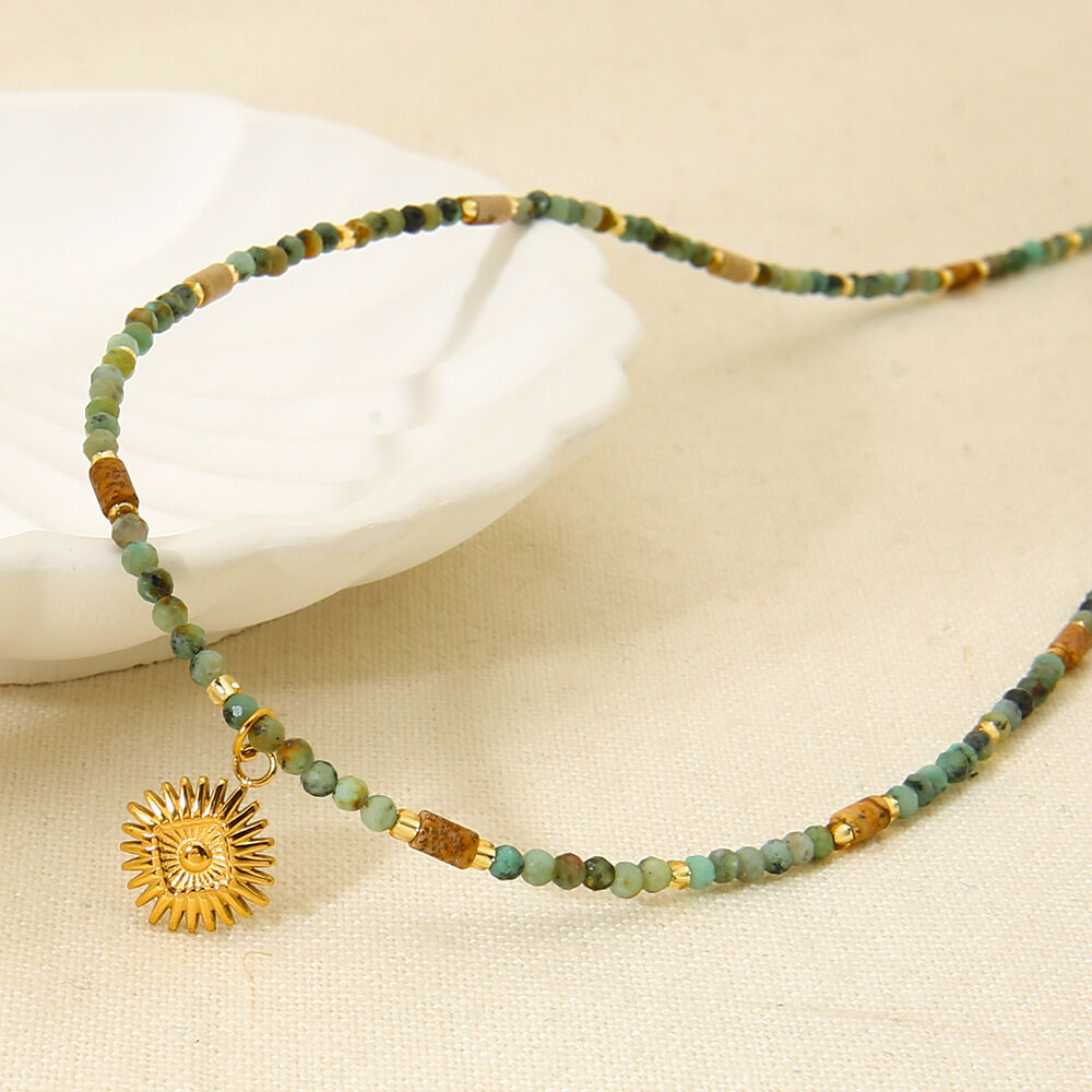 Collana con perline di pietre naturali da 1 pezzo h5Immagine4