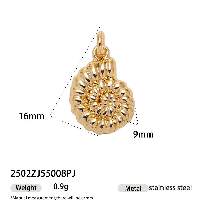 1 pezzo ciondolo color oro impermeabile in acciaio inossidabile oceanico h5 Immagine4