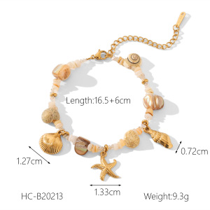 Simple Vacation Turtle Stainless Steel Waterproof Gold Color Shell Women's Pendant Necklaces h5 Picture2