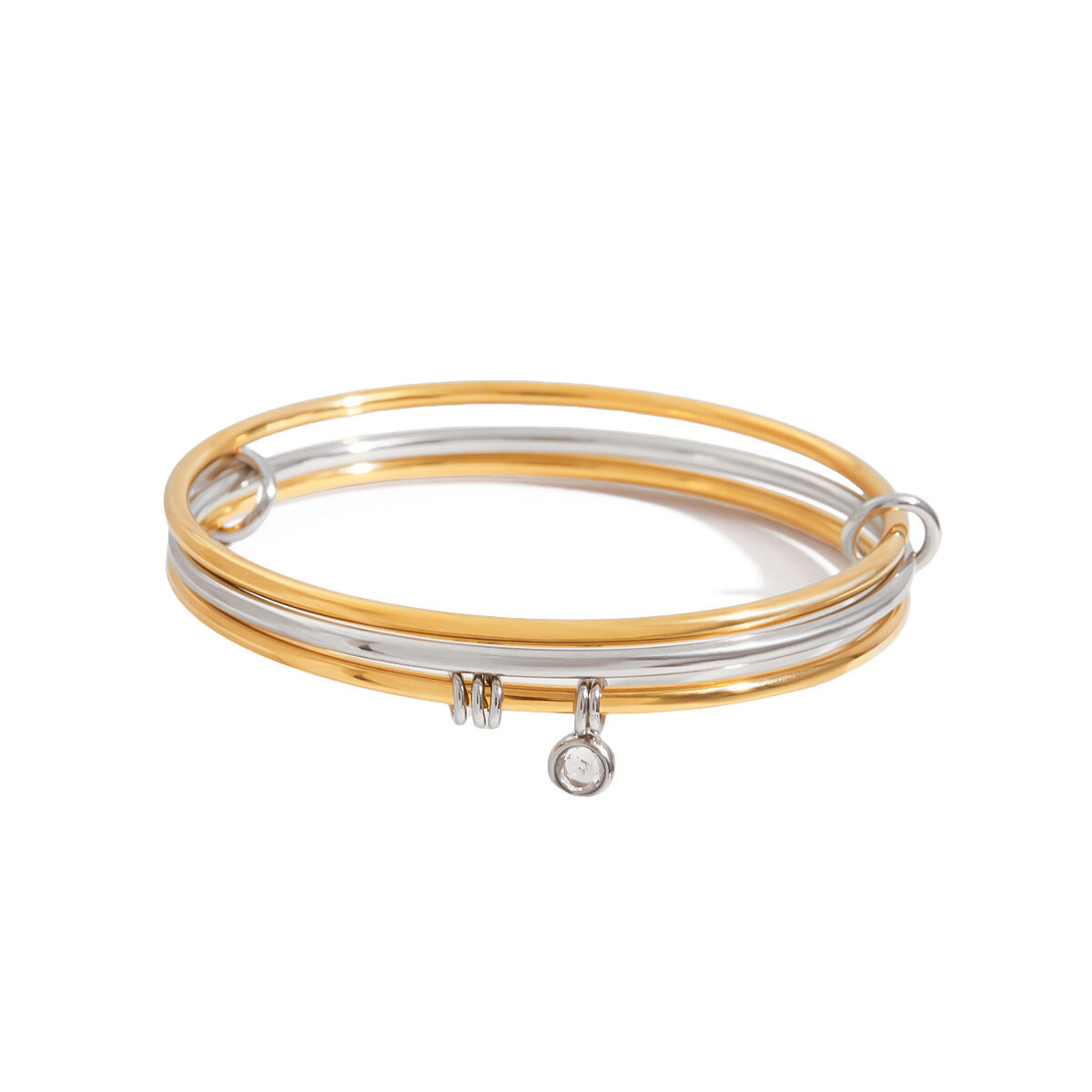 Braccialetti da donna color oro impermeabili in acciaio inossidabile a tre strati, 1 pezzo h5 